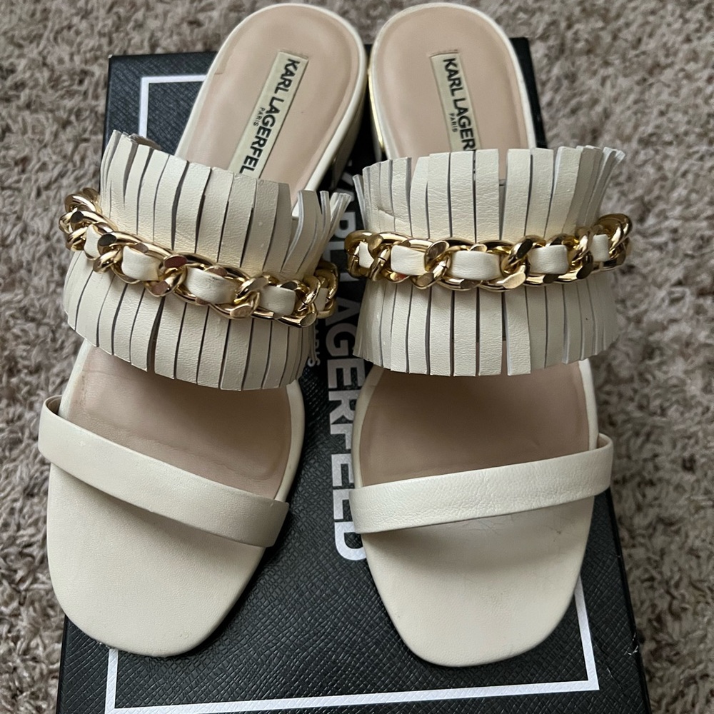 Karl Lagerfeld Paris Athens Slides  Sandals Size 9